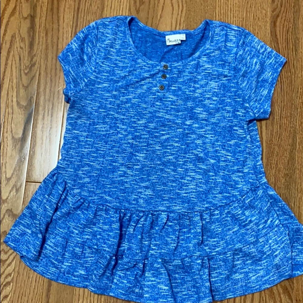 Heather blue kids top